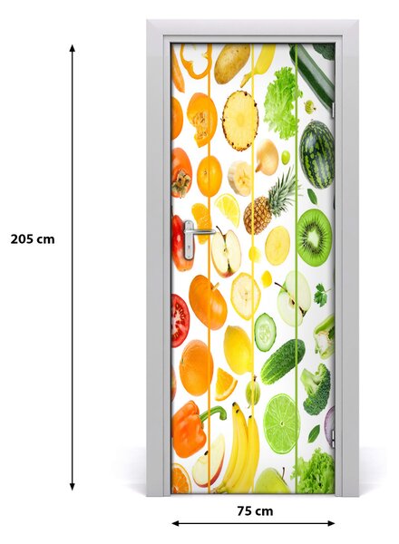 Fototapeta na dvere samolepiace ovocie a zeleninu 75x205 cm