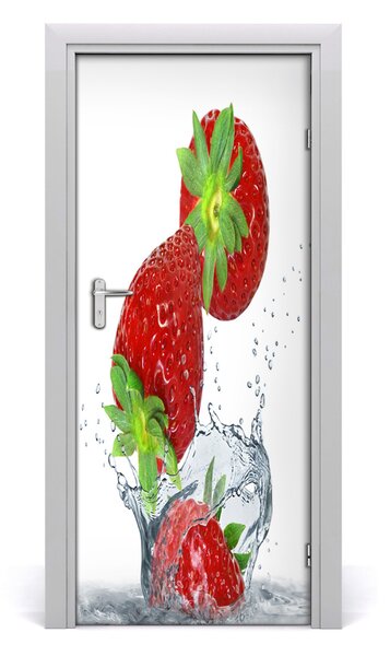 Fototapeta na dvere samolepiace jahoda 85x205 cm
