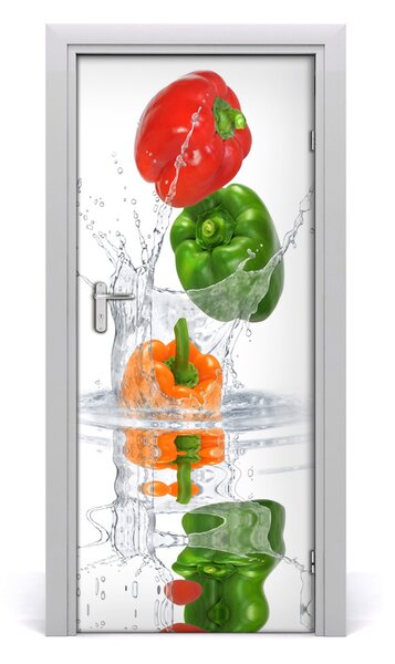 Fototapeta na dvere do domu samolepiace paprika 85x205 cm