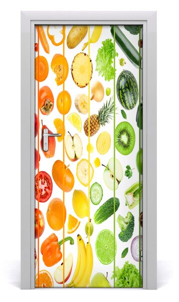 Fototapeta na dvere samolepiace ovocie a zeleninu 85x205 cm