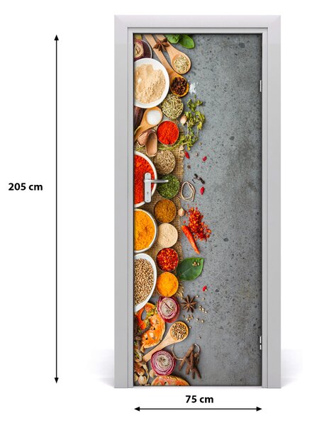 Fototapeta na dvere samolepiace Kolorowe korenie 75x205 cm