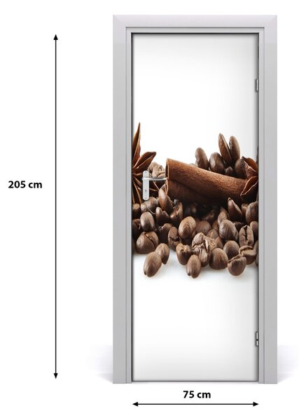 Fototapeta na dvere samolepiace zrnká kávy 75x205 cm