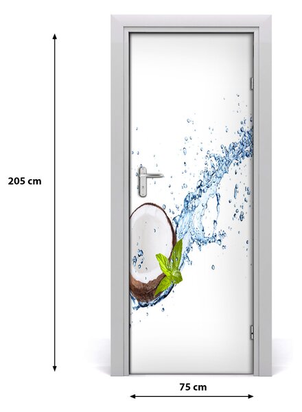 Fototapeta na dvere do domu samolepiace kokos 75x205 cm