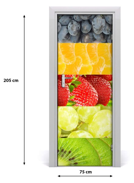 Fototapeta na dvere do domu samolepiace ovocie 75x205 cm