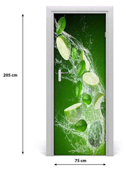 Fototapeta na dvere do domu samolepiace limetky 75x205 cm