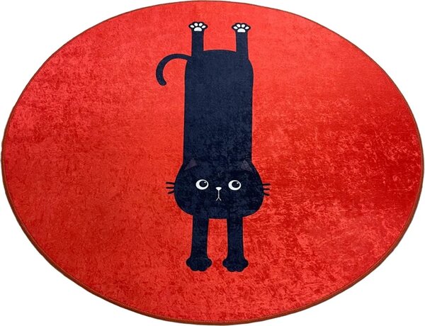 L'essentiel Kúpeľňový koberec KITTY 100 cm červený