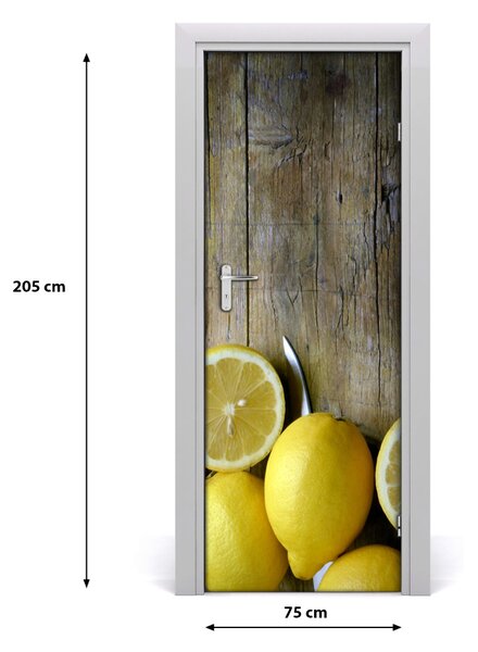 Fototapeta na dvere do domu samolepiace citróny 75x205 cm