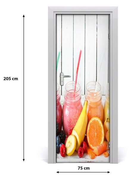 Fototapeta na dvere samolepiace farebné koktaily 75x205 cm