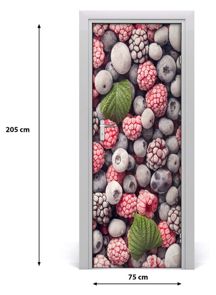 Fototapeta na dvere samolepiace mrazené ovocie 75x205 cm