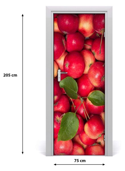 Fototapeta na dvere samolepiace červené jablká 75x205 cm