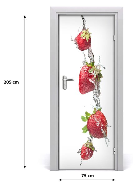 Fototapeta na dvere samolepiace jahody 75x205 cm