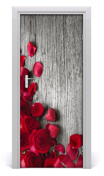 Fototapeta na dvere samolepiace červená ruža 85x205 cm