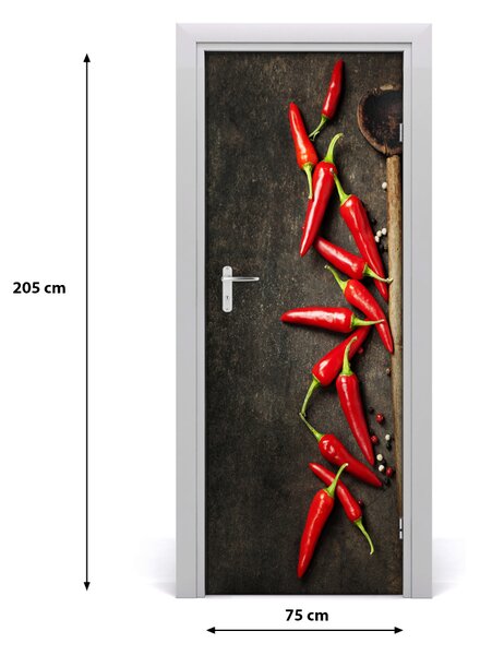 Fototapeta na dvere samolepiace chilli 75x205 cm