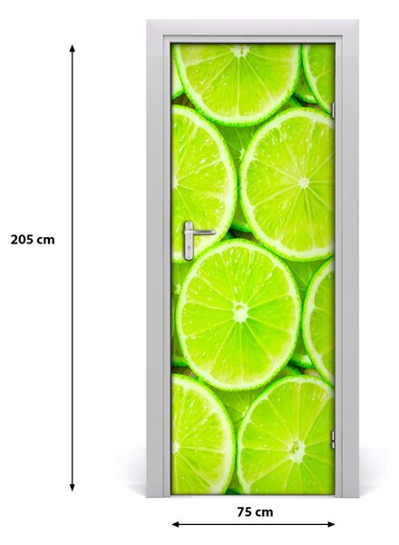 Fototapeta na dvere do domu samolepiace limetka 75x205 cm