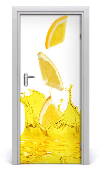Fototapeta na dvere samolepiace citrónová šťava 85x205 cm