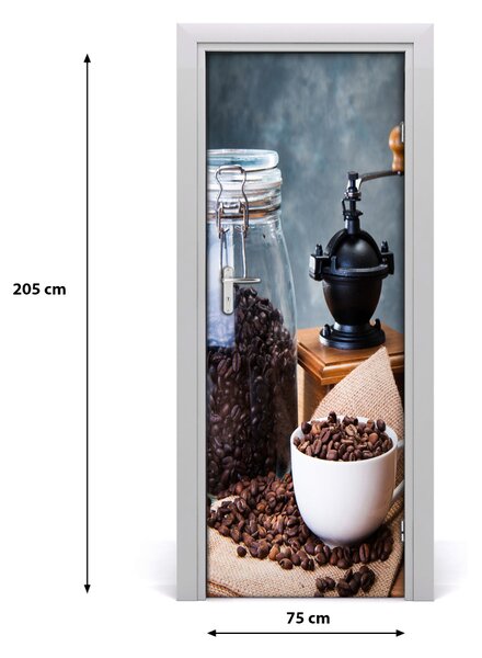 Fototapeta na dvere samolepiace mlynček na kávu 75x205 cm
