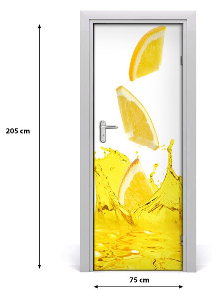 Fototapeta na dvere samolepiace citrónová šťava 75x205 cm