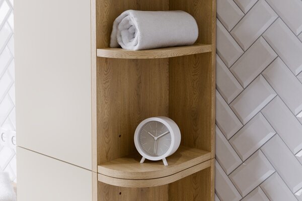 Comad Závesná kúpeľňová skrinka Aster 45 cm biela/dub cremona