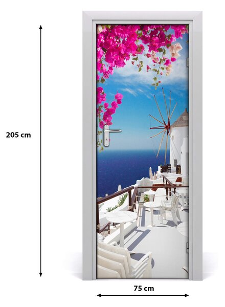 Fototapeta samolepiace na dvere Santorini Grécko 75x205 cm