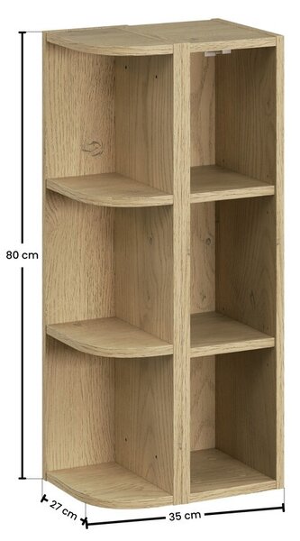 Comad Kúpeľňový regál UNI 35 cm dub cremona