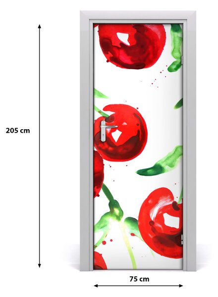 Fototapeta na dvere do domu samolepiace višne 75x205 cm