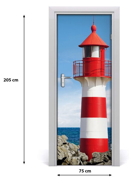 Fototapeta samolepiace na dvere morský maják 75x205 cm