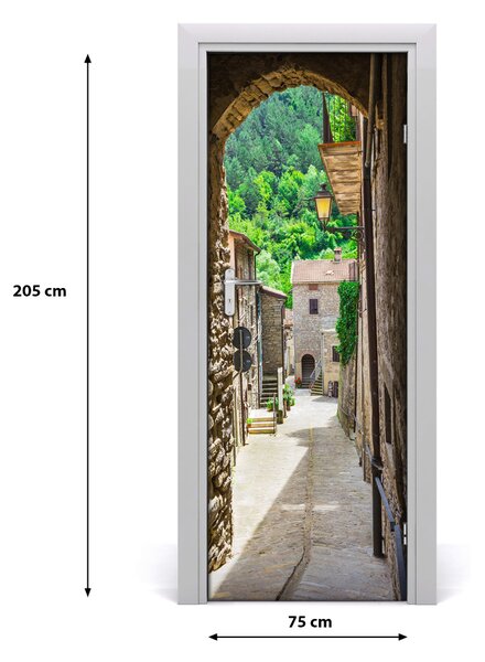 Fototapeta samolepiace na dvere pekná ulička 75x205 cm