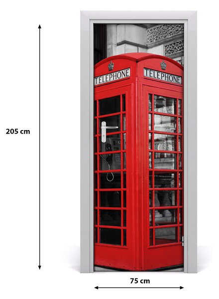 Fototapeta samolepiace dvere telefónna búdka 75x205 cm