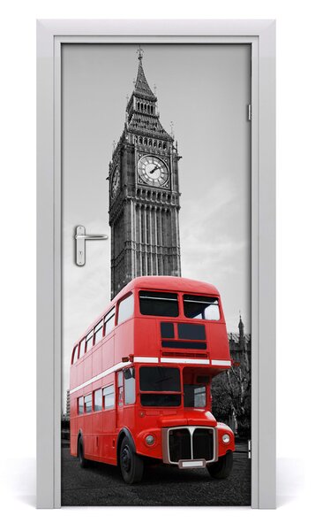 Fototapeta samolepiace dvere londýnsky autobus 85x205 cm