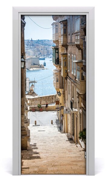 Fototapeta samolepiace dvere Malta uličky 85x205 cm