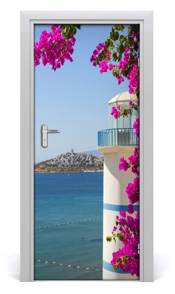 Fototapeta samolepiace na dvere morský maják 85x205 cm