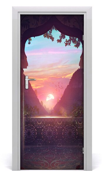 Fototapeta samolepiace dvere architektúra východ 85x205 cm