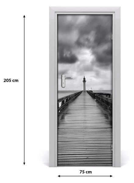Fototapeta samolepiace na dvere morský maják 75x205 cm