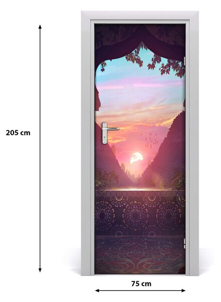 Fototapeta samolepiace dvere architektúra východ 75x205 cm