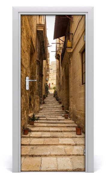 Fototapeta samolepiace dvere Malta uličky 85x205 cm