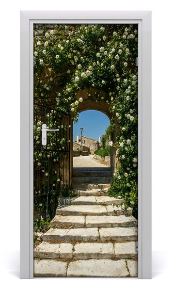 Fototapeta samolepiace na dvere kvetinový luk 85x205 cm