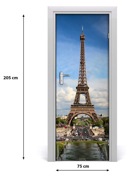 Fototapeta samolepiace na dvere Eiffelova veža 75x205 cm