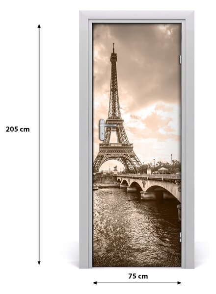 Fototapeta samolepiace na dvere Eiffelova veža 75x205 cm