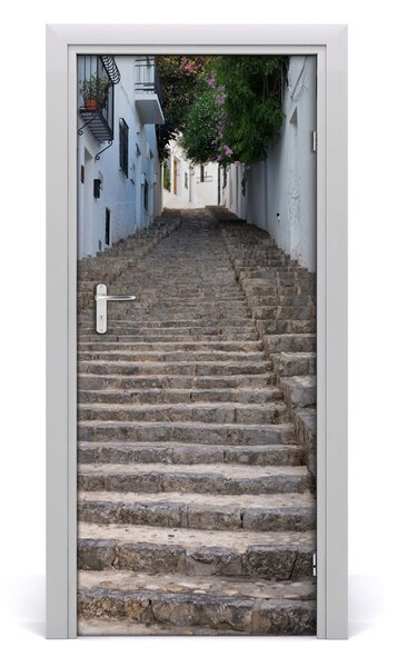 Fototapeta samolepiace na dvere kamenné schody 85x205 cm