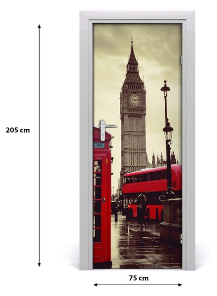 Fototapeta samolepiace na dvere Elizabeth Tower Londýn 75x205 cm