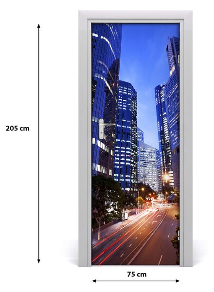 Fototapeta samolepiace na dvere mrakodrap 75x205 cm