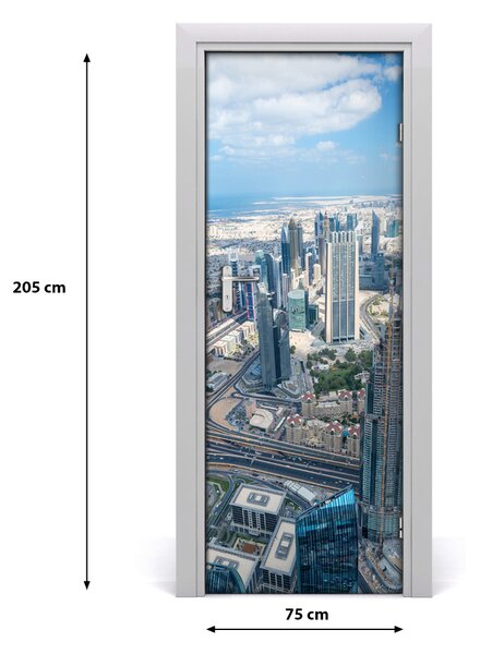 Fototapeta samolepiace na dvere mrakodrap 75x205 cm