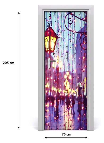 Fototapeta samolepiace dvere svetlo město 75x205 cm