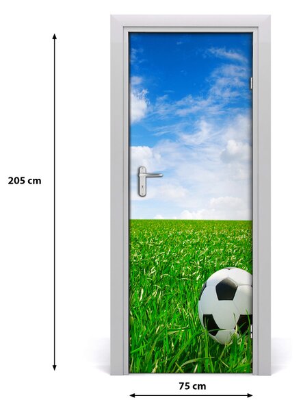 Fototapeta samolepiace dvere futbal na lúke 75x205 cm