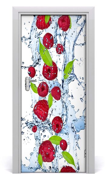 Fototapeta na dvere do domu samolepiace maliny 85x205 cm