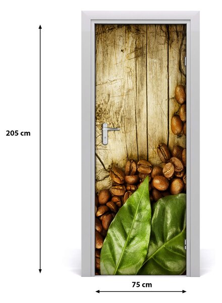 Fototapeta na dvere samolepiace zrnká kávy 75x205 cm