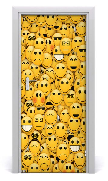 Fototapeta samolepiace na dvere emotikony 85x205 cm