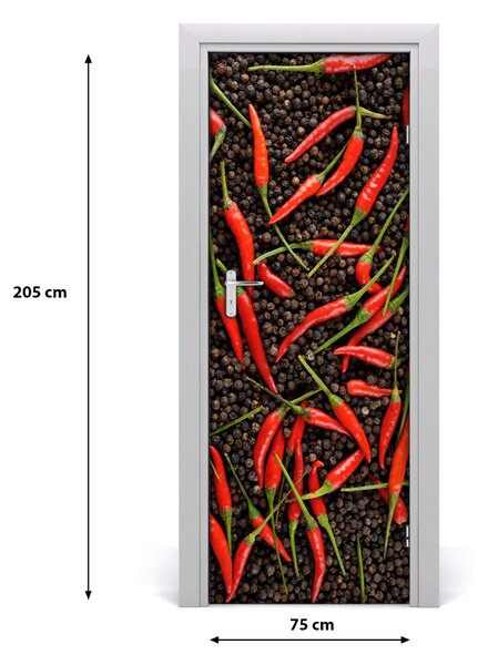Fototapeta na dvere samolepiace chilli 75x205 cm