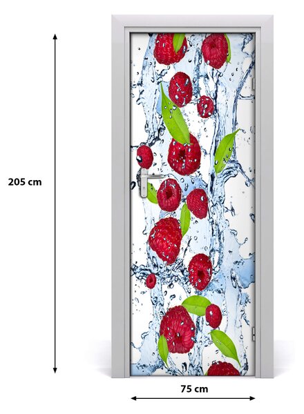 Fototapeta na dvere do domu samolepiace maliny 75x205 cm