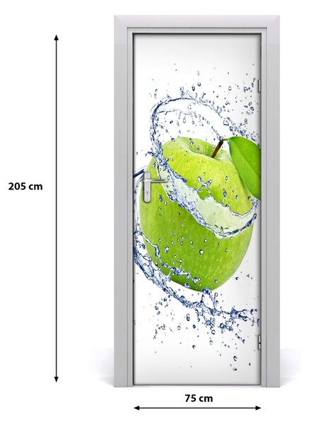 Fototapeta na dvere samolepiace zelená jablká 75x205 cm